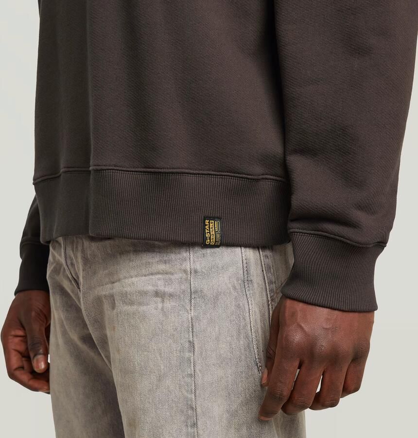 G-Star RAW Essential Loose Half Zip Sweater Bruin Heren - Foto 2