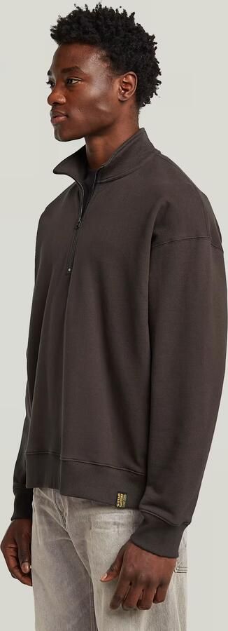 G-Star RAW Essential Loose Half Zip Sweater Bruin Heren - Foto 6