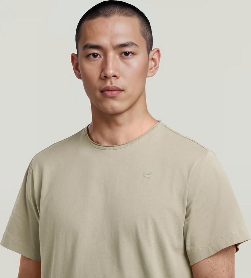 G-Star RAW Essential Raw Neck T-shirt Groen Heren
