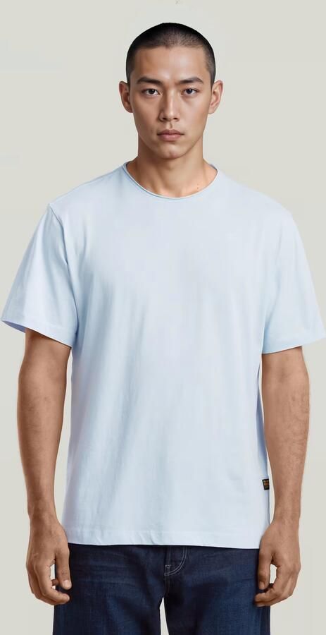 G-Star RAW Essential Raw Neck T-shirt Lichtblauw Heren - Foto 4