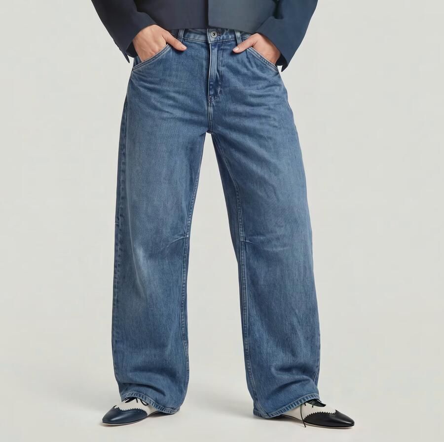 G-Star RAW Eve Low Wide Leg Jeans Midden blauw Dames - Foto 3