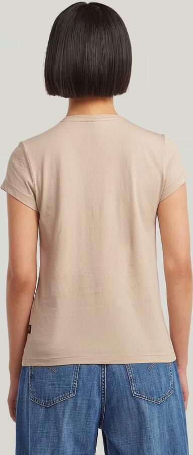 G-Star RAW Eyben Slim 2.0 V-Hals Top Beige Dames - Foto 5