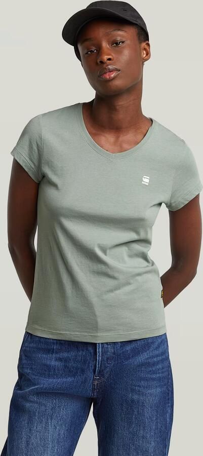 G-Star RAW Eyben Slim 2.0 V-Hals Top Lichtblauw Dames - Foto 4