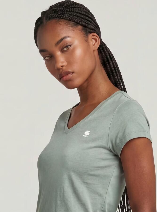 G-Star RAW Eyben Slim 2.0 V-Hals Top Lichtblauw Dames - Foto 12