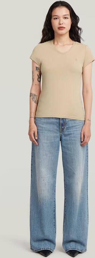 G-Star RAW Eyben Slim V 2.0 T-Shirt Beige Dames - Foto 6