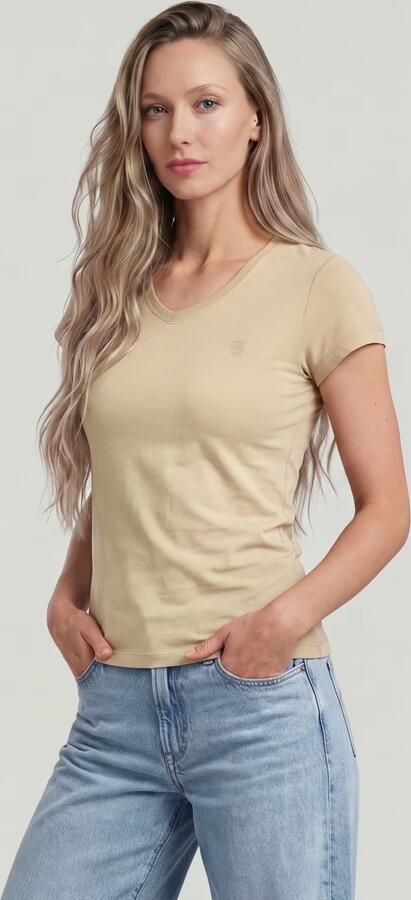 G-Star RAW Eyben Slim V 2.0 T-Shirt Beige Dames - Foto 5
