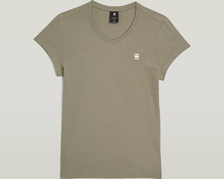 G-Star RAW Eyben Slim V-Hals Top 2.0 Groen Dames - Foto 5