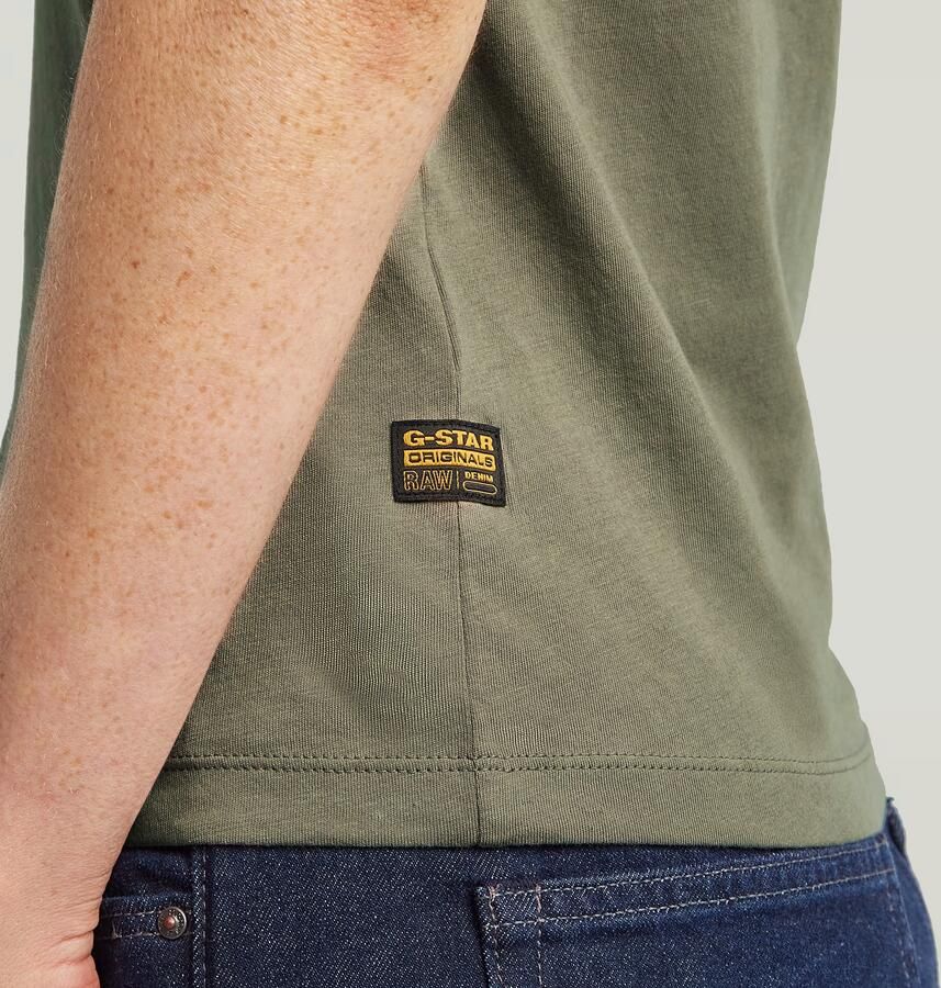 G-Star RAW Eyben Slim V-Hals Top 2.0 Groen Dames - Foto 3