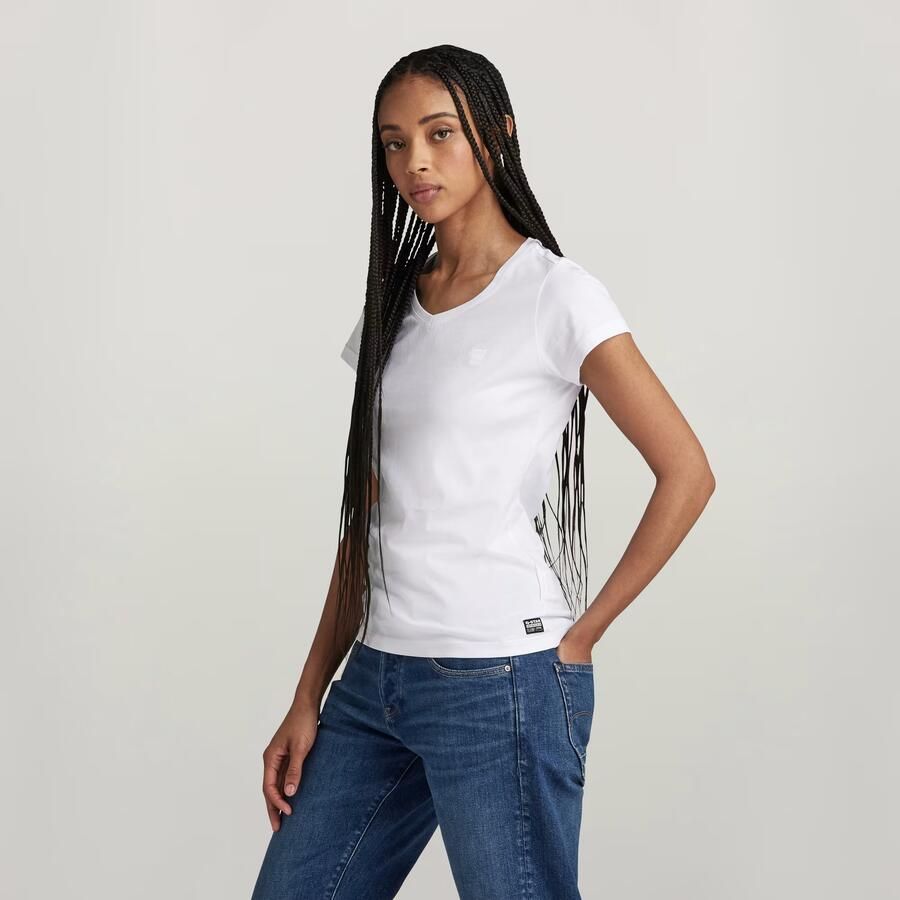 G-Star Raw T-shirt Korte Mouw T-shirt slim col V femme Eyben