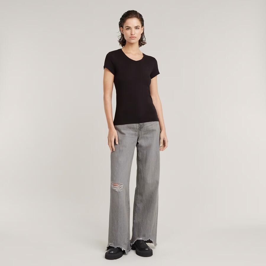 G-Star Raw T-shirt Korte Mouw T-shirt slim col V femme Eyben - Foto 4