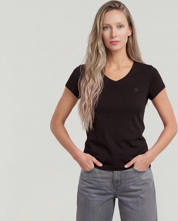 G-Star Raw T-shirt Korte Mouw T-shirt slim col V femme Eyben - Foto 8
