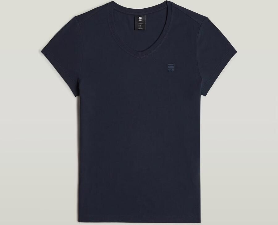 G-Star RAW Eyben Slim V-Neck Top 2.0 Donkerblauw Dames - Foto 10