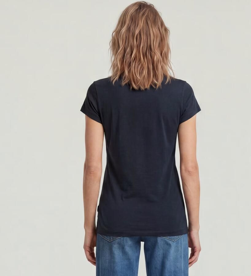 G-Star RAW Eyben Slim V-Neck Top 2.0 Donkerblauw Dames - Foto 12