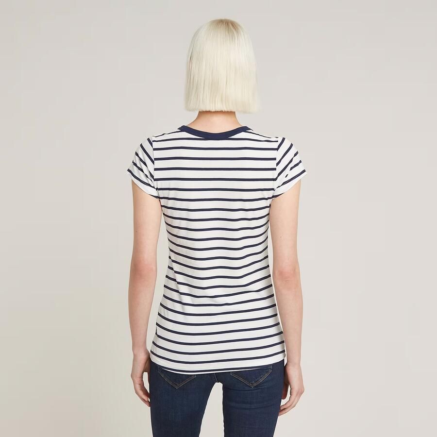 G-Star RAW Shirt met V-hals Eyben Slim Top met kleine -logoprint op borsthoogte - Foto 3