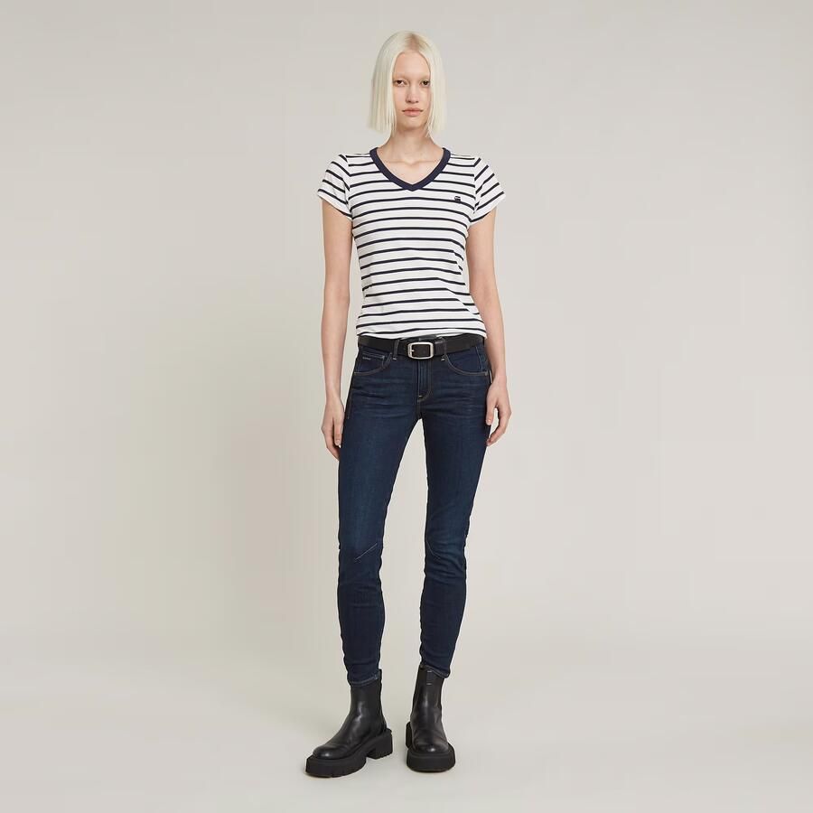 G-Star RAW Shirt met V-hals Eyben Slim Top met kleine -logoprint op borsthoogte - Foto 4