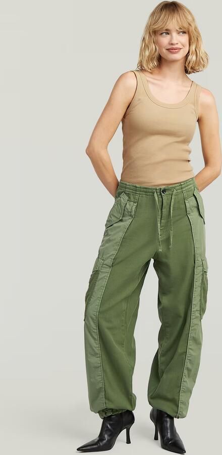 G-Star RAW Fabric Mix Cargobroek Groen Dames - Foto 6