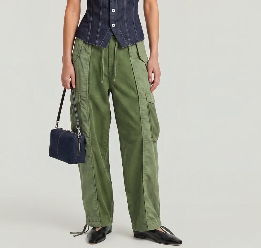 G-Star RAW Fabric Mix Cargobroek Groen Dames - Foto 4