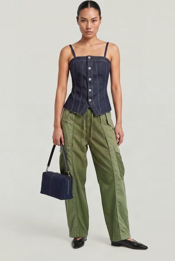 G-Star RAW Fabric Mix Cargobroek Groen Dames - Foto 6