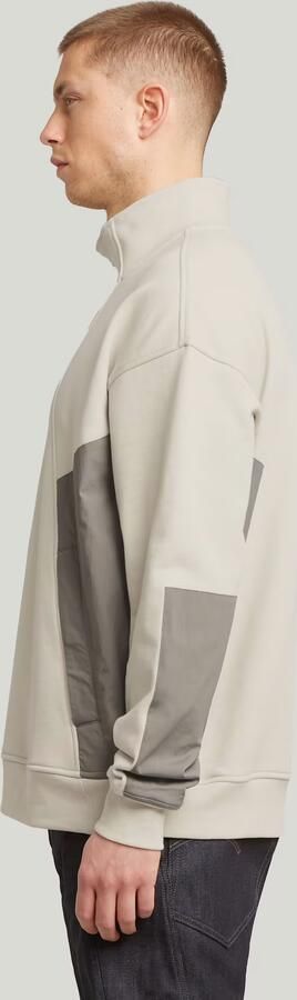 G-Star RAW Fabric Mix Half Zip Sweater Wit Heren - Foto 6