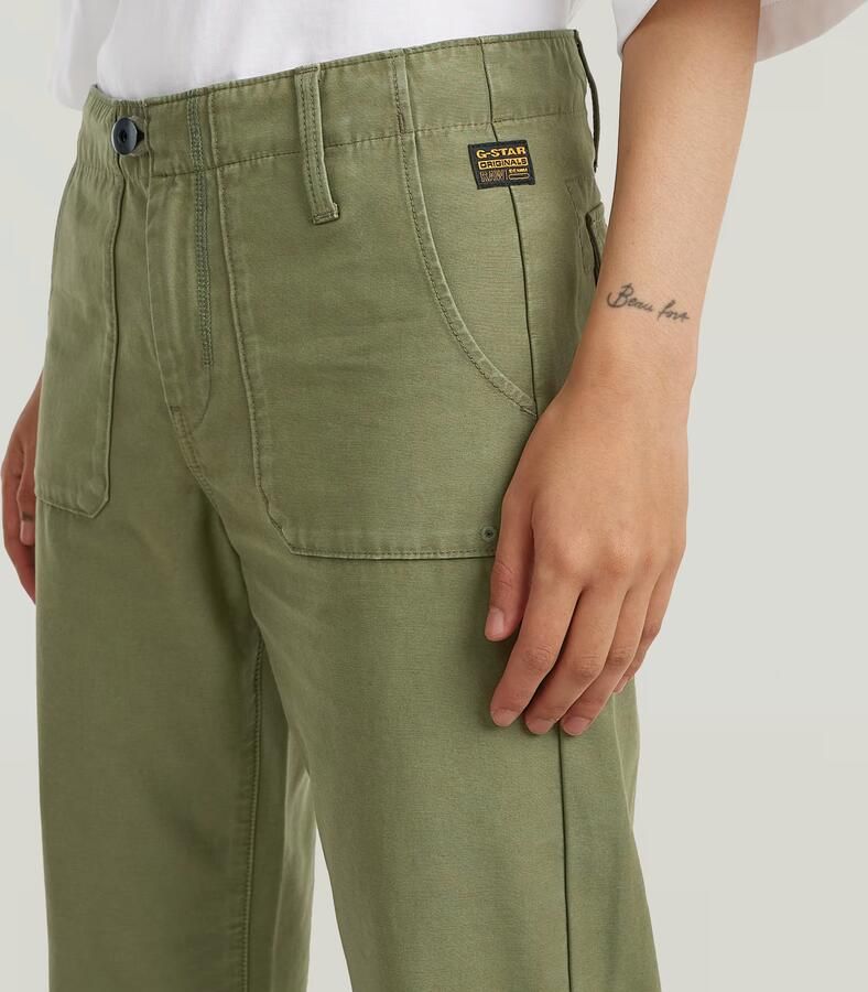 G-Star RAW Fatigue Boyfriend Broek Groen Dames - Foto 3