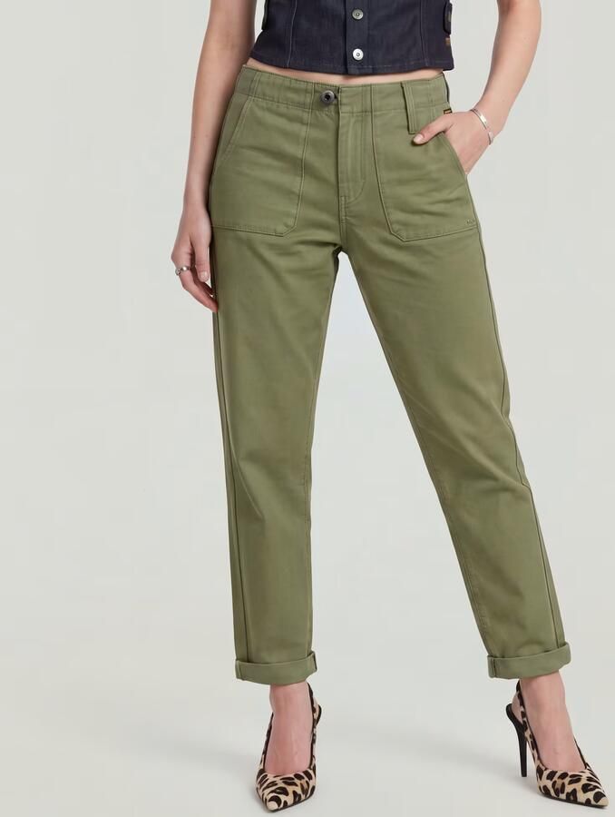 G-Star RAW Fatigue Boyfriend Broek Groen Dames - Foto 6