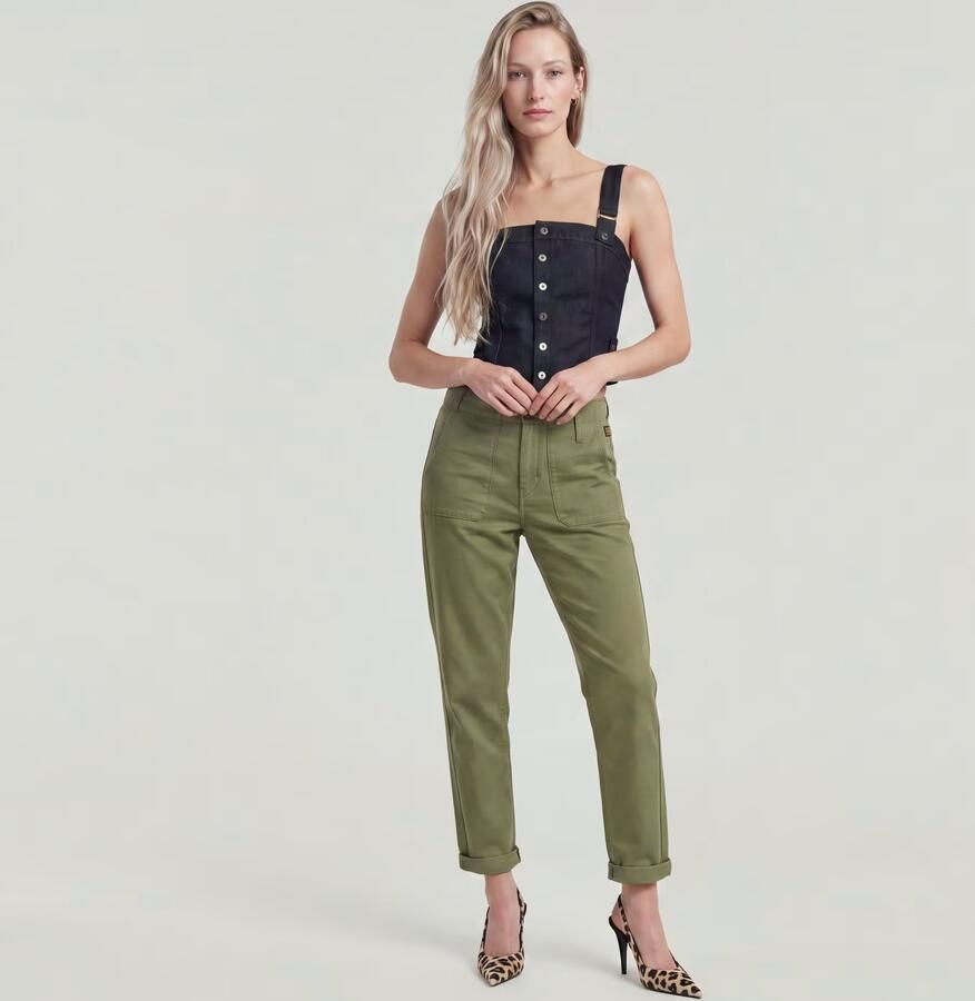 G-Star RAW Fatigue Boyfriend Broek Groen Dames - Foto 3