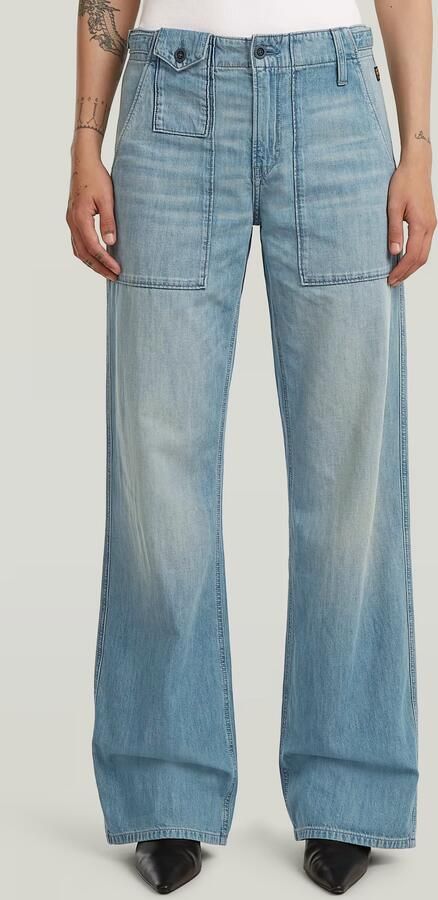 G-Star RAW Fatigue Summer Broek Lichtblauw Dames