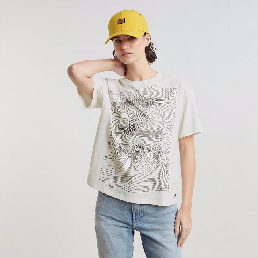 G-Star RAW Faux Embro Loose Top Wit Dames - Foto 7