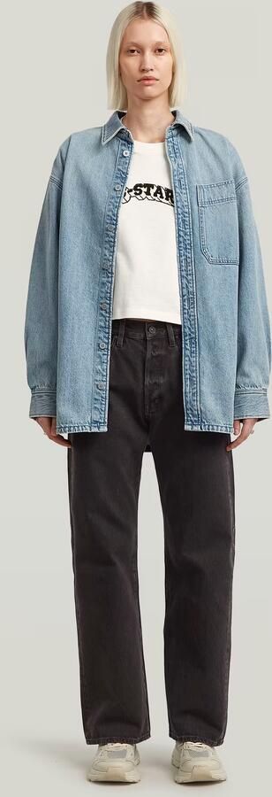 G-Star RAW Felt Logo Boxy T-shirt Wit Dames - Foto 6