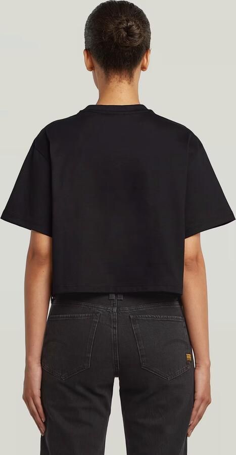 G-Star RAW Felt Logo Boxy T-shirt Zwart Dames - Foto 6