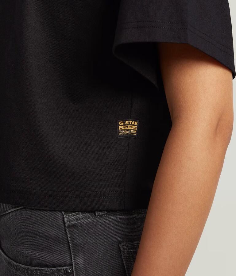 G-Star RAW Felt Logo Boxy T-shirt Zwart Dames - Foto 2