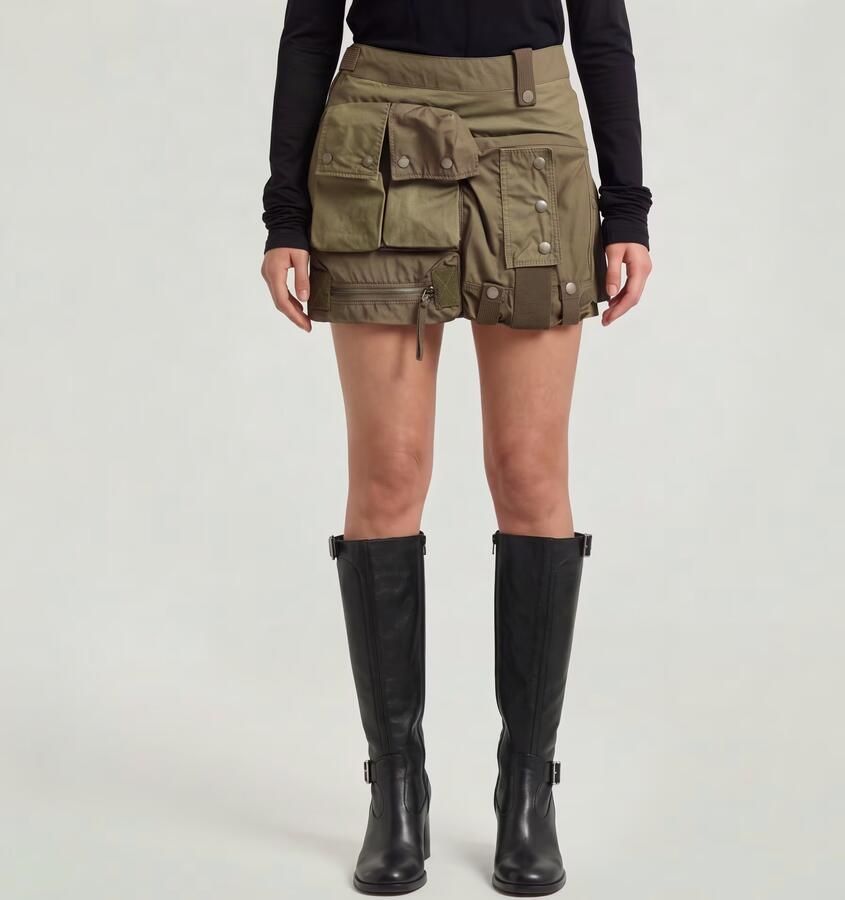G-Star RAW Field Minirok Bruin Dames - Foto 6