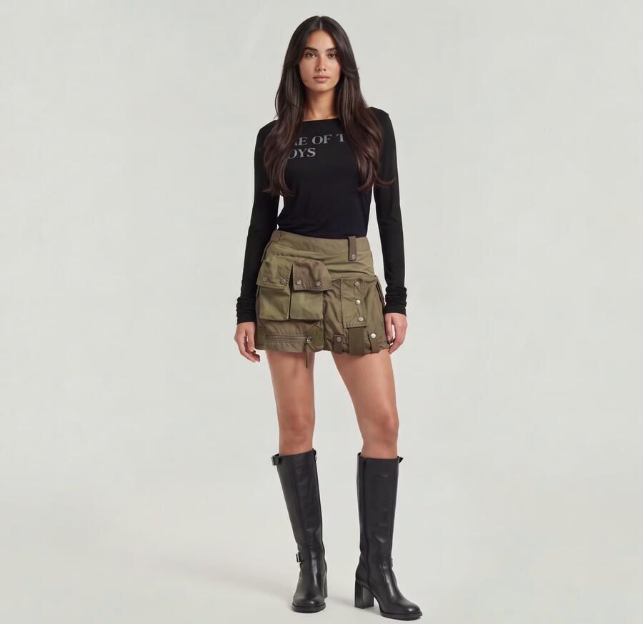 G-Star RAW Field Minirok Bruin Dames - Foto 5