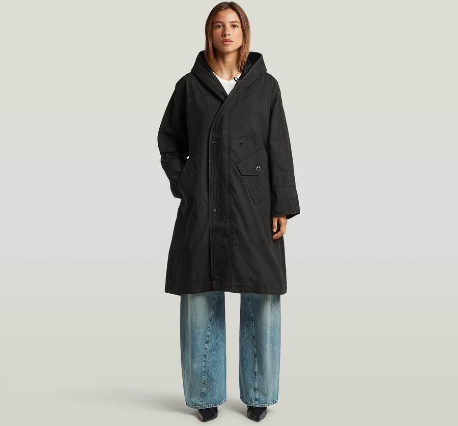 G-Star RAW Fishtail Parka Zwart Dames