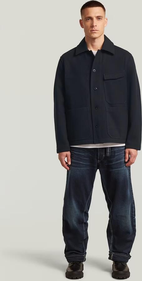 G-Star RAW Flannel Chore Jack Midden blauw Heren - Foto 5