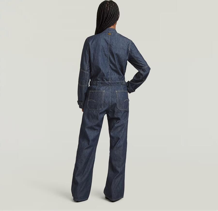 G-Star RAW Flight Longsleeve Jumpsuit Donkerblauw Dames - Foto 3
