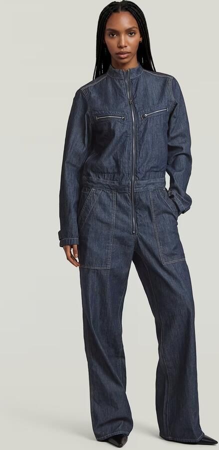 G-Star RAW Flight Longsleeve Jumpsuit Donkerblauw Dames - Foto 7