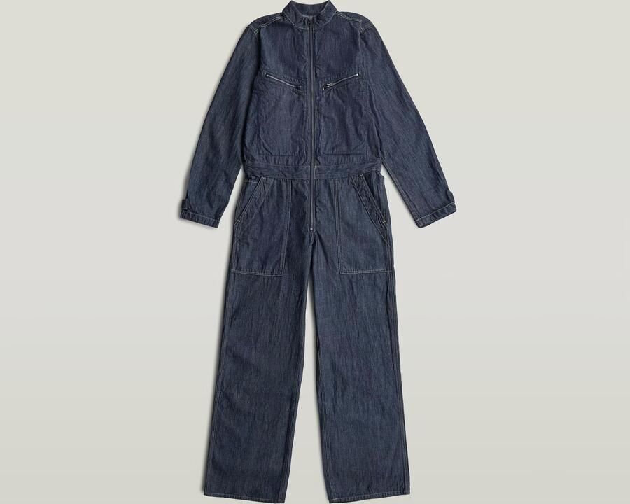 G-Star RAW Flight Longsleeve Jumpsuit Donkerblauw Dames - Foto 5
