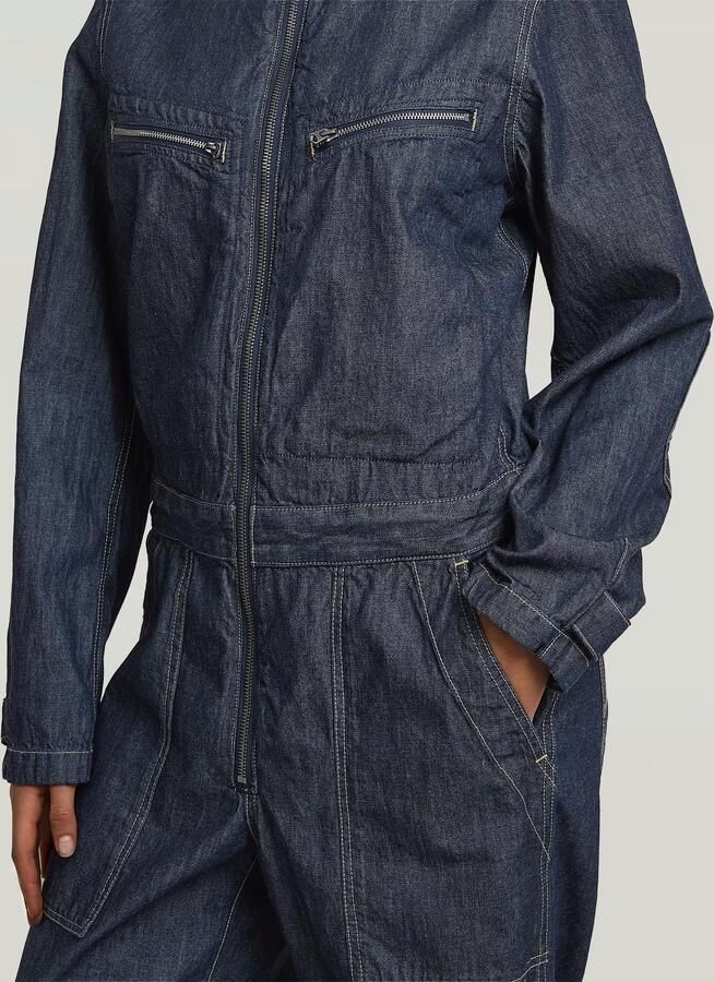 G-Star RAW Flight Longsleeve Jumpsuit Donkerblauw Dames - Foto 6