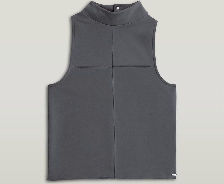 G-Star RAW Flowy Slim Mock T-Shirt Grijs Dames