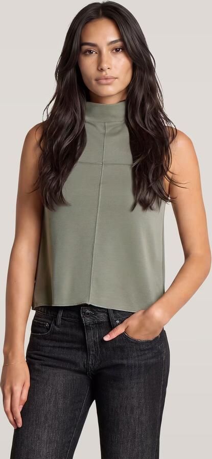 G-Star RAW Flowy Slim Mock T-Shirt Groen Dames - Foto 4