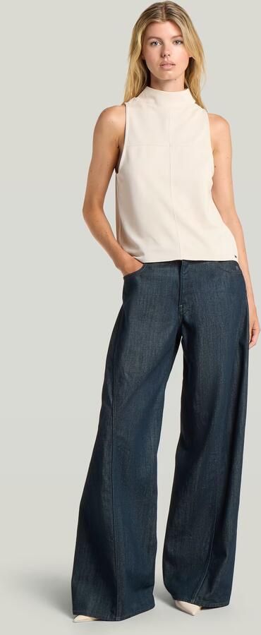 G-Star RAW Flowy Slim Mock T-Shirt Wit Dames - Foto 5