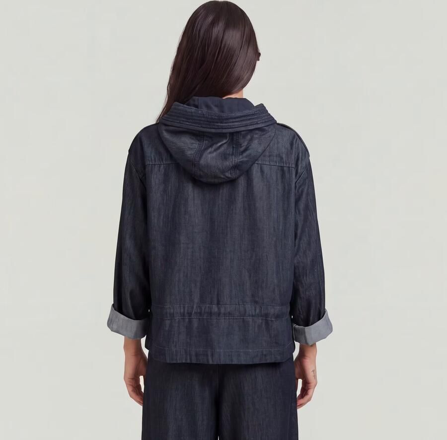 G-Star RAW Fluid Cropped Jack Donkerblauw Dames - Foto 4