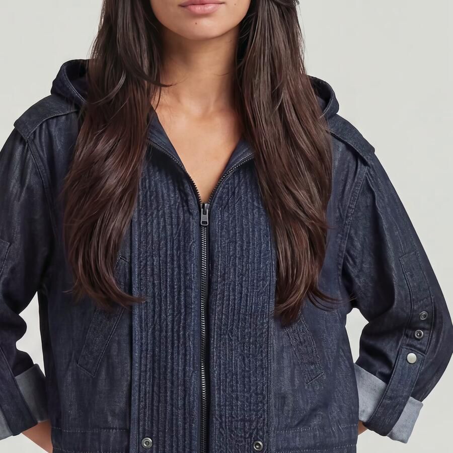 G-Star RAW Fluid Cropped Jack Donkerblauw Dames - Foto 3