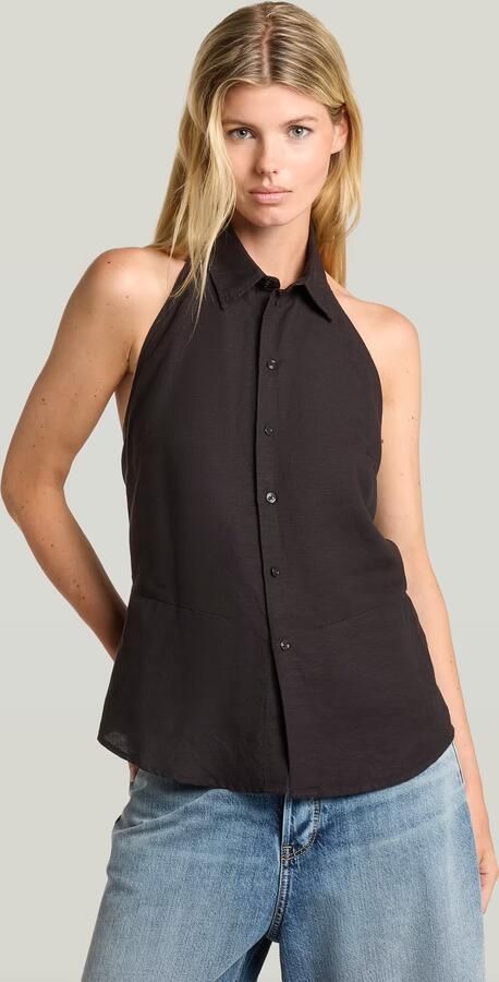 G-Star RAW Fluid Haltertop Zwart Dames