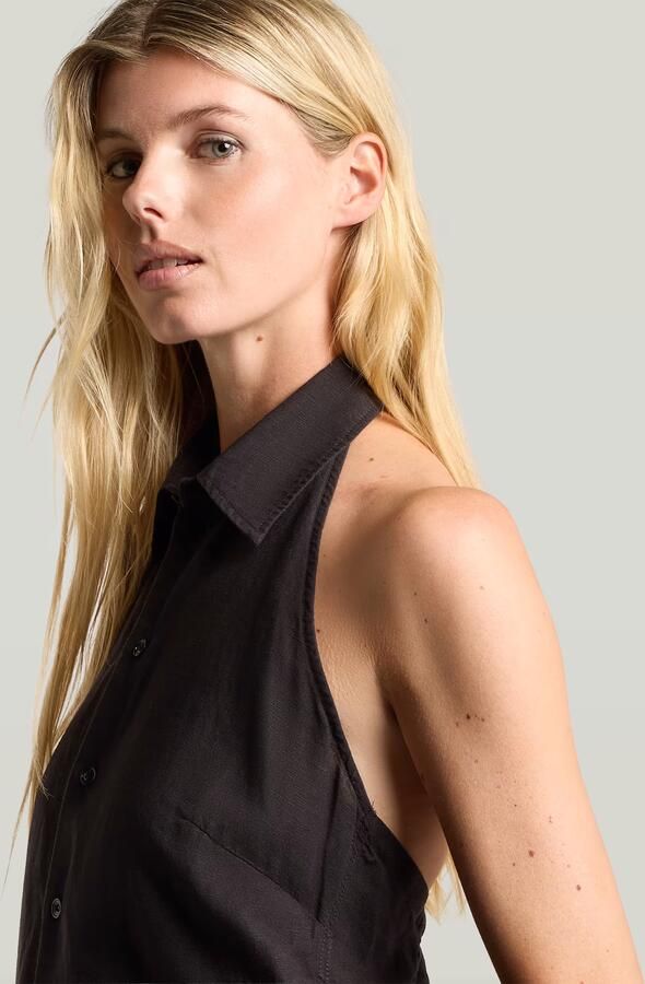 G-Star RAW Fluid Haltertop Zwart Dames - Foto 4