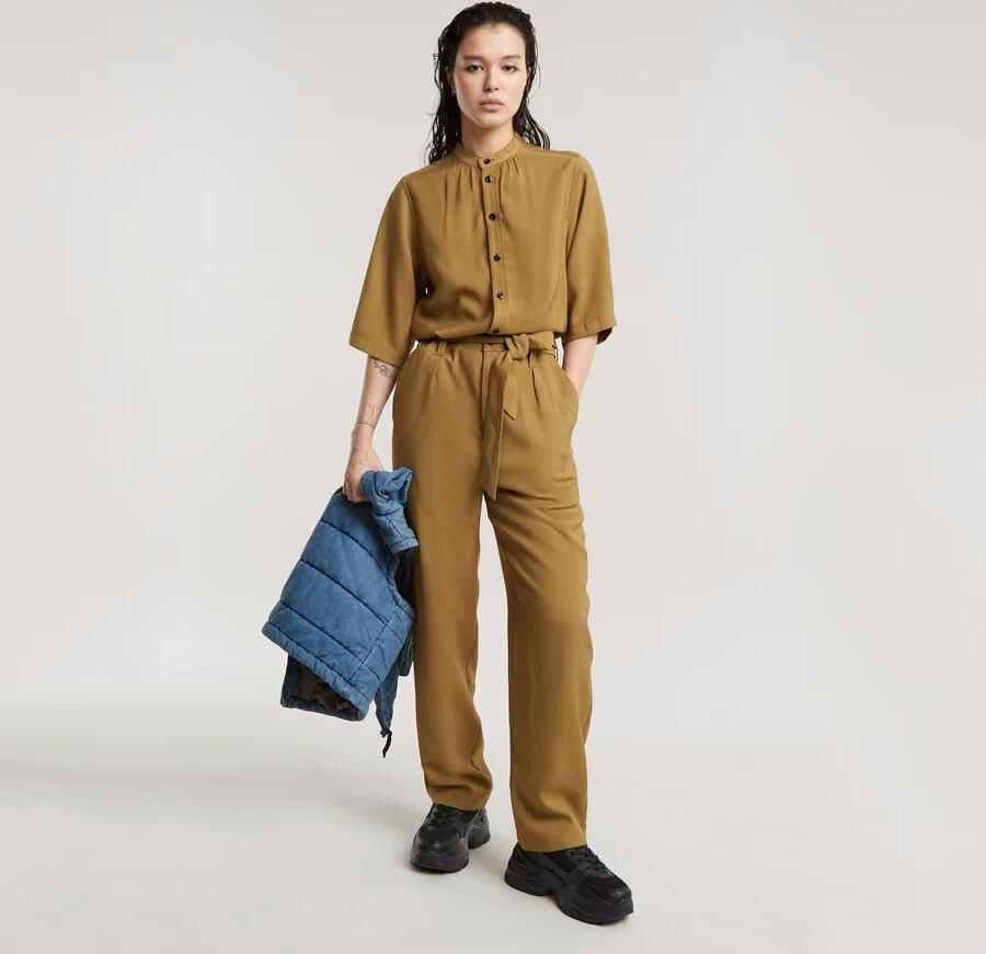 G-Star RAW Fluid Jumpsuit Beige Dames