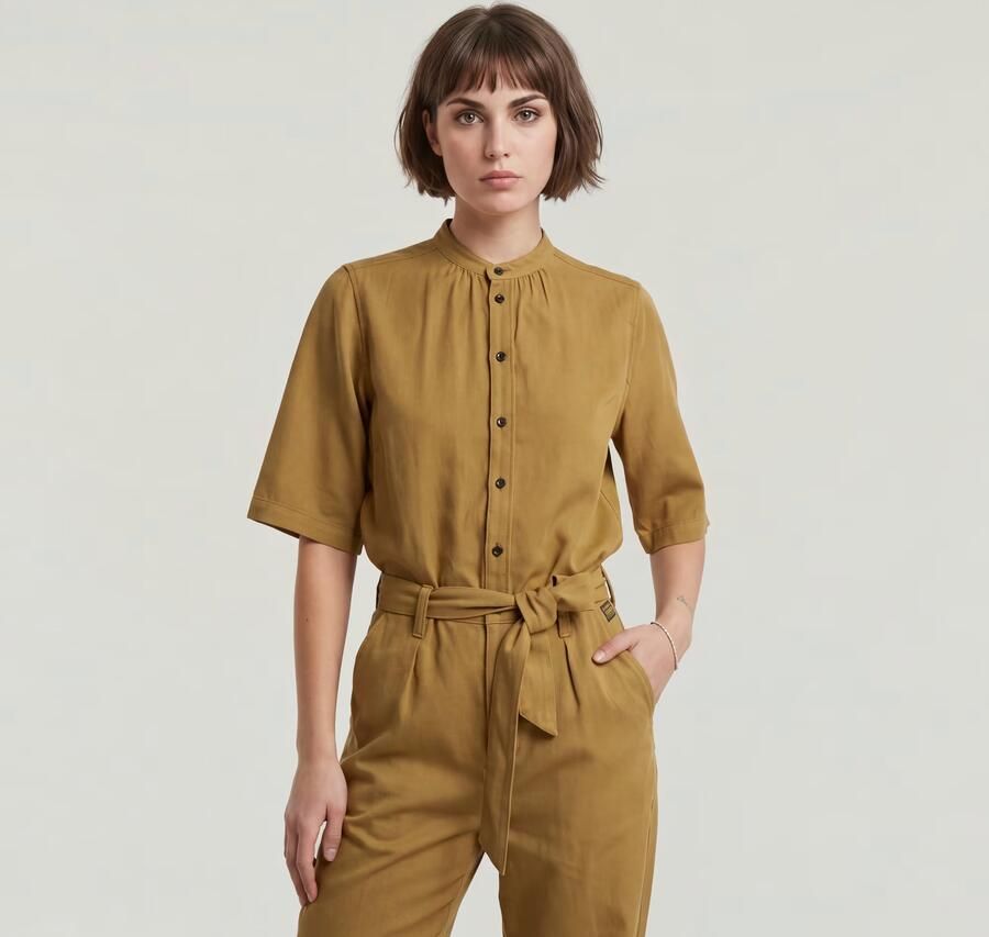 G-Star RAW Fluid Jumpsuit Beige Dames - Foto 7