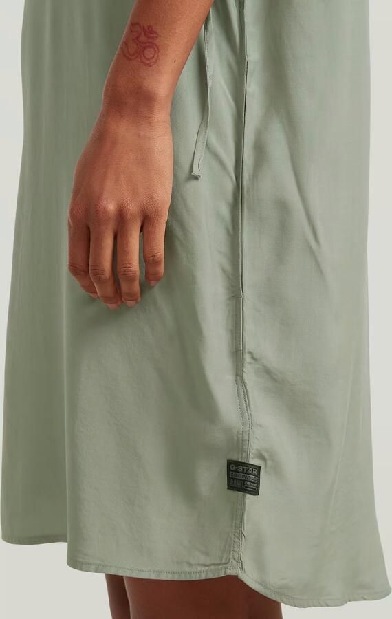 G-Star RAW Fluid Jurk Groen Dames - Foto 4