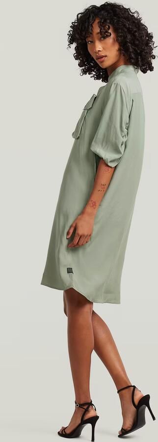 G-Star RAW Fluid Jurk Groen Dames - Foto 6